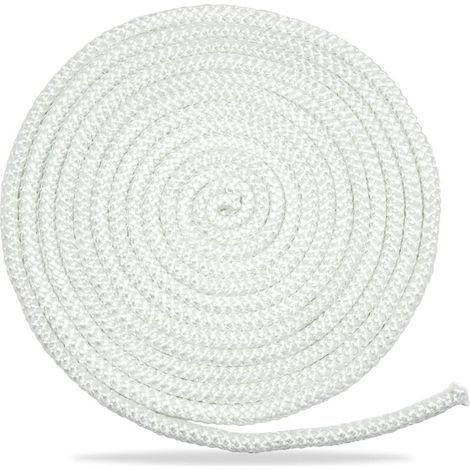 12 mm x 2,5 m, Cordon d'étanchéité pour cheminée, ruban d'étanchéité pour cheminée Cordon d'étanchéité résistant à la chaleur, avec de blanc modèle (1/5)
