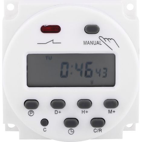 Minuterie Électronique Programmable Numérique LCD pour Relais (24V AC/DC) (1/5)