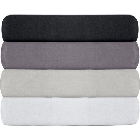 Sábanas ajustables, sábanas para colchón, sábanas para cama Sheet Negro (1/4)