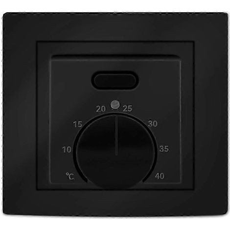 Thermostat de chauffage au sol, 220 V 16 A, 5-40 ℃, contrôleur de température mural domestique, noir. (1/5)