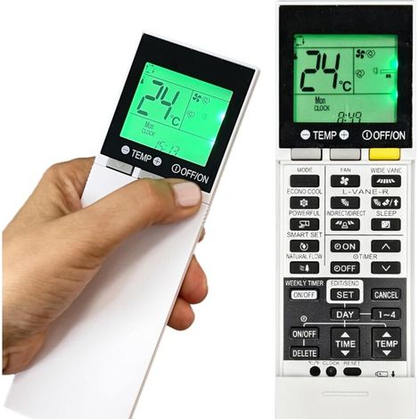 Télécommande WEC-MI2 pour climatiseur Compatible avec Mitsubishi Electric Universelle pour Nouvelles séries MSZ-LN MSZ-AP MSZ-EF et Autres rétroéclairée Fonctions avancées minuterie Semaine (1/5)
