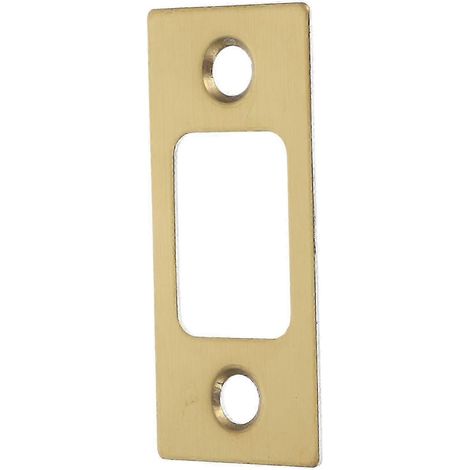Gâche de porte renforcée, couleur dorée, 5,70 x 2,50 x 0,10 cm, sécurité renforcée, 1 pièce (1/5)