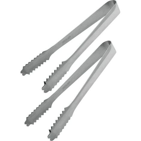 Lot de 2 pinces à glaçons inox, 19 cm, multifonctionnelles, pour boissons rafraîchissantes et cuisine quotidienne