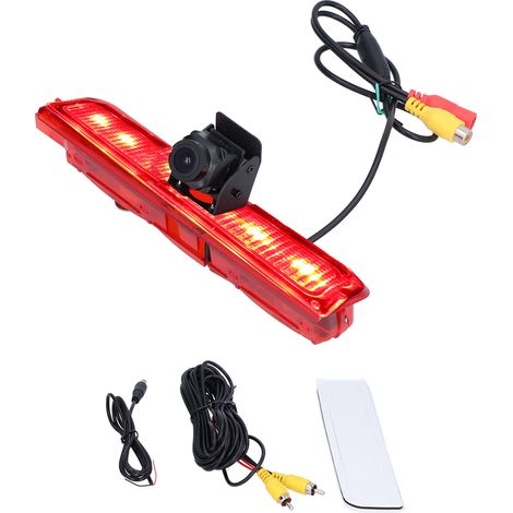 Decdeal Caméra de recul pour voiture, étanche, HD 170 °, Vision nocturne, lampe d'arrêt surélevée, adaptée pour Caddy 2003 – 2015