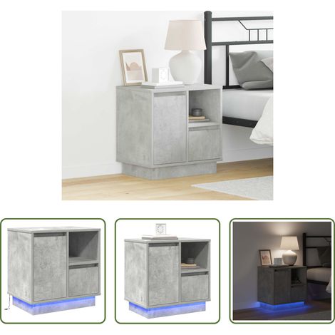 Nachttisch Beton Grau - Nachttisch Beton Grau 50 x 34,5 x 50 cm Holzwerkstoff (1/5)