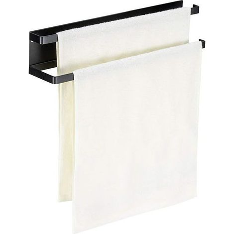 Porte-Serviettes en Acier Inoxydable, Porte Serviette d'invités Auto-adhésif sans perçage, Porte-Serviettes de Bain adhésif avec Crochets pour Salle de Bain (40 cm, brossé) (1/5)