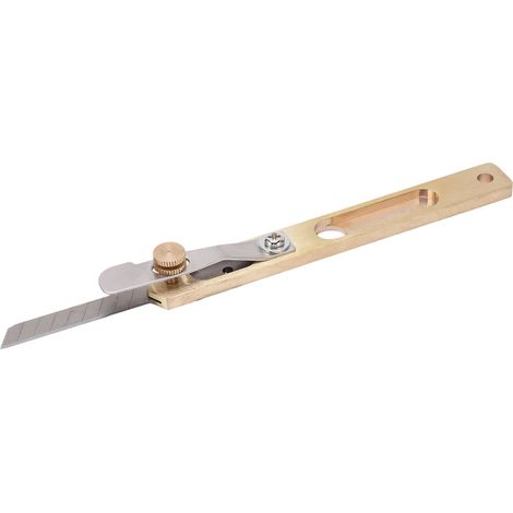 Lederschneider aus robustem Messing mit verstellbarem Abstand – tragbares Hobbymesser für DIY-Lederarbeiten (1/5)