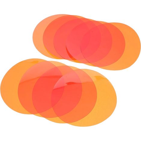 Filtres Gel Autocollants - 20 Pièces - PET Ambre Chaud - Correction Couleur LED - Scène DJ Maison - 7,40 cm (1/5)