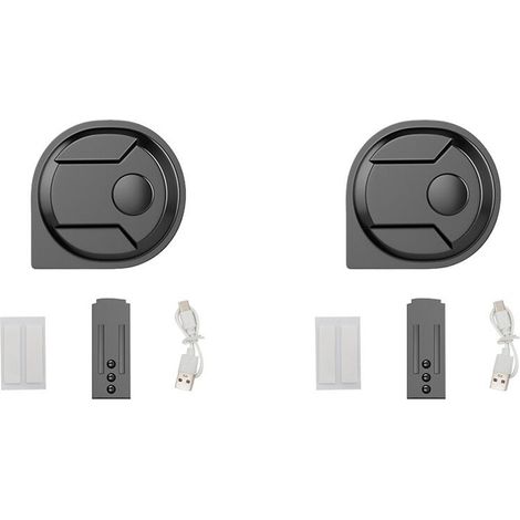 2 luces LED recargables universales para aspiradoras, ideales para mostrar el polvo de mascotas y otros residuos. Color gris.