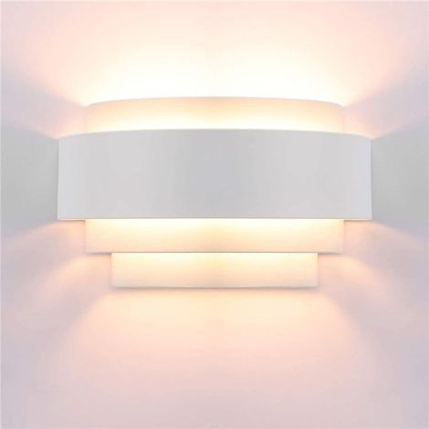 Applique murale LED, lampe murale d'intérieur, design simple, applique en métal, blanc chaud