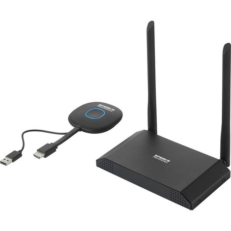 SpeaKa Professional SP-VShare Système de présentation sans fil 4K UHD Multi Viewer 4x, fonction tableau blanc numérique