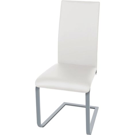 sedia "tenerife" ecopelle bianca, 44x55x98 cm