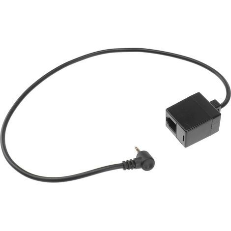 Adaptateur Prise Jack Stéréo 2,5mm vers Rj9 6p4c Noir en PVC Résistant la Corrosion pour Casque Mains Filaire (1/5)