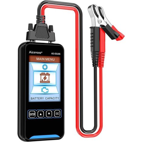 Testeur de Batterie, Testeur Batterie Voiture, 100-2000 CCA Testeur de Batterie pour Auto Testeur de Batterie 12V/24V Testeur Batterie,de DEBUNS (1/5)