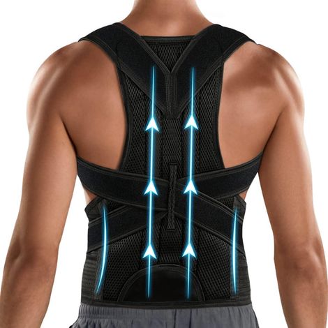 Haltungskorrektor für Damen und Herren – Lendenwirbelstütze und Rückenstütze – Atmungsaktive Rückenbandage (1/5)