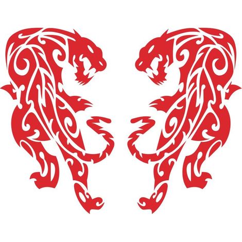 Adesivi Prefustellati Supersagomati per Auto Pante, Rosso (1/3)