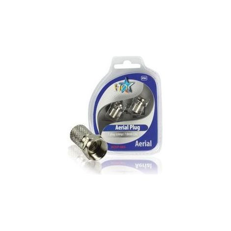 Fiches f 7.0mm à visser (2x) - HQ - Connecteur F mâle - Plaqué nickel