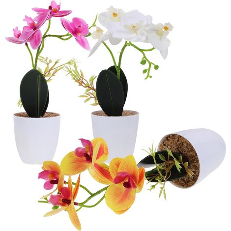 Lot de 3 Faux Petits Bonsaïs en Pot en Plastique Réalistes, Faciles à Nettoyer, Décoration Maison Hôtels (1/5)