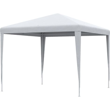 Gazebo Répandeur rectangulaire hydrofuge stable Étanche, blanc, pour jardin et terrasse, style moderne, rangement pratique