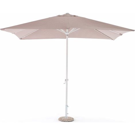 Ombrellone 3x2 mt Grigio Bianco Rettangolare da Giardino Antivento con Manovella