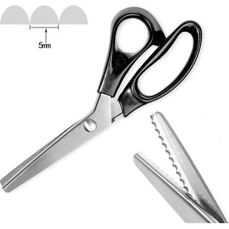 Tijeras de zigzag profesionales，Tijeras para tela de 7 mm，Tijeras para tela de 24 cm，cuero，24 cm，7 mm，tela (1/5)