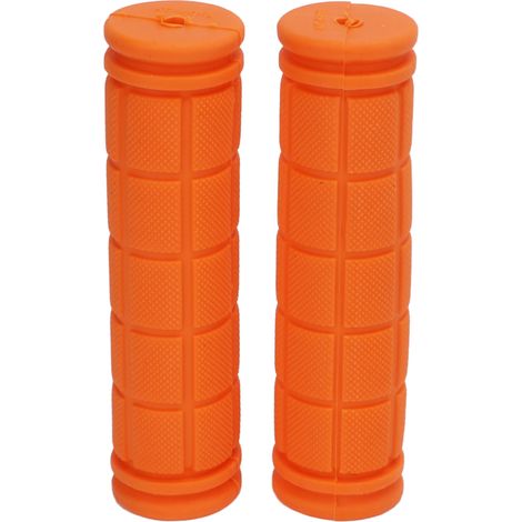 Paar rutschfeste Fahrradlenkergriffe aus Gummi für Mountainbikes, Rennräder und Citybikes, orange (1/5)
