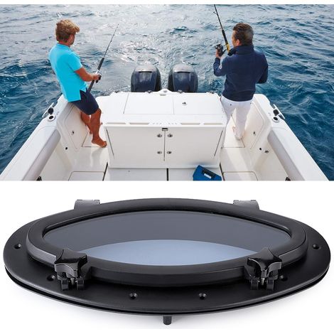 Hublot ovale anti-UV 410x220 pour bateau yacht camping-car, verre de fenêtre marine, protection vieillissement, hublot de coque résistant, 1 pièce. (1/4)