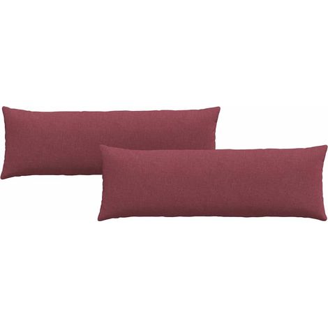 Maison Exclusive - Cojines de sofá 2 pcs Rojo vino 120 x 40 cm te