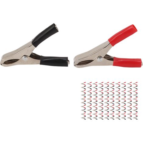 Lot de 50 pinces isolées 20 A haute précision, pinces de test électriques élastiques avec gaine isolante en PVC pour fils. (1/5)