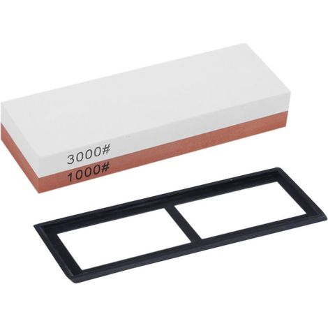 Pierre à aiguiser grain 1000/3000, meule Double face pour cuisine extérieure, pierre à aiguiser (1/5)