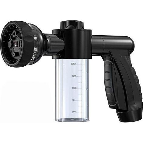 Pistolet à eau de lavage de voiture à mousse multi-usages haute pression Distributeur de savon et de shampoing pour lavage d'animaux et buse de pulvérisation de tuyau d'arrosage (1/4)