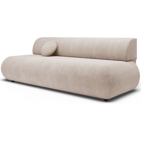 Selsey Armone – Canapé convertible 3 places, Chenille, Beige clair