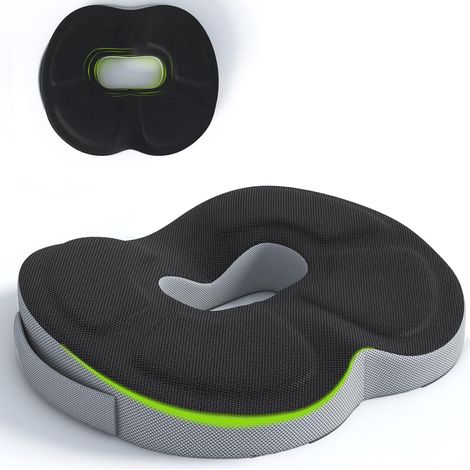Anti-Wundliegen-Kissen – Orthopädisches Donut-Kissen, lindert Hämorrhoiden, Prostata-, Ischias- und Rückenschmerzen – für Büro, Auto, Rollstuhl (Schwarz). (1/5)