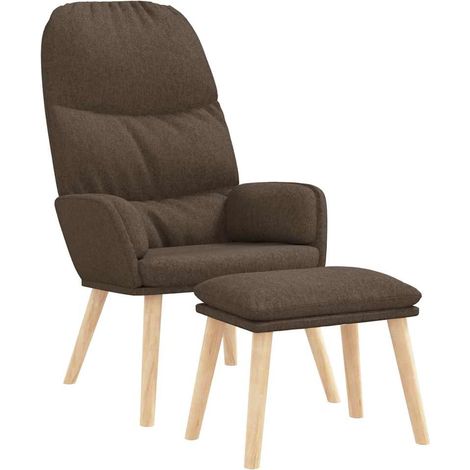 Maison Exclusive - Relaxsessel mit Hocker Taupe Stoff (1/5)