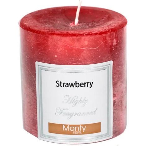 Bougie parfumée Strawberry - 7x7cm (1/3)