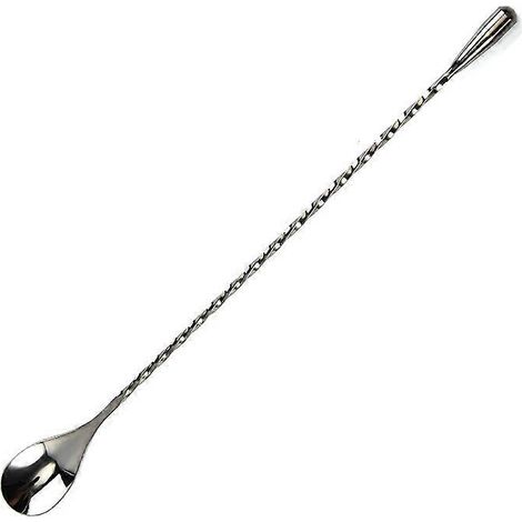 Cuillère à cocktail en acier inoxydable de 30 cm - Longue et élégante, avec un design en spirale - Idéale pour les cocktails à étages - Cuillère de bar et agitateur pour shaker et verres hauts (1/5)