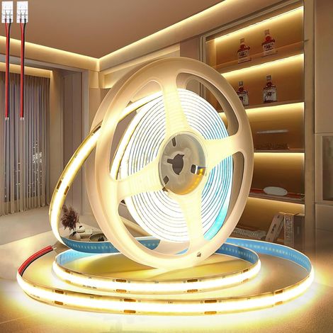 10M Ruban LED COB 320LED/M Blanc Chaud 3000K Découpable Flexible CRI90 Pour Maison (1/5)