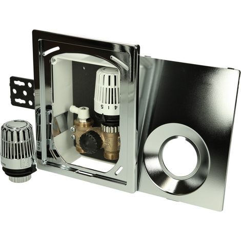 HEIMEIER Caja empotrada Multibox K-RTL con válvula termostática y RTL, cromado, 9301-00.801