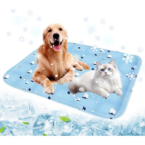 Coussin Rafraîchissant Sans Gel Toxique pour Animaux de Compagnie jusqu’à 7,5 kg – Tapis Auto-Froid Portable 50 x 60 cm (1/4)