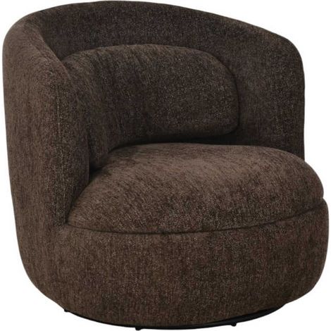 Amadeus - Fauteuil en tissu marron Chama (1/4)