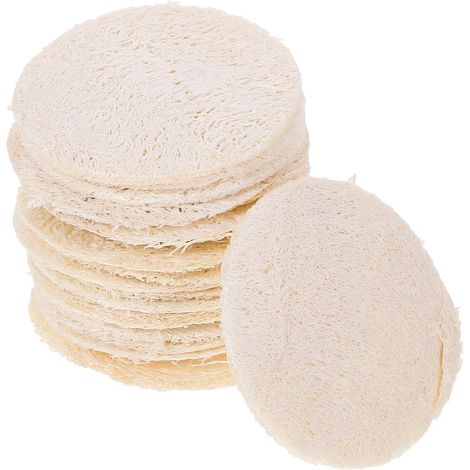 Natürlicher Luffa Praktisch zur Aufbewahrung 18 Stück Peeling Körperreiniger aus Beige Rundem Loofah und Hautfreundlich für Spa und Bad Geeignet (1/5)
