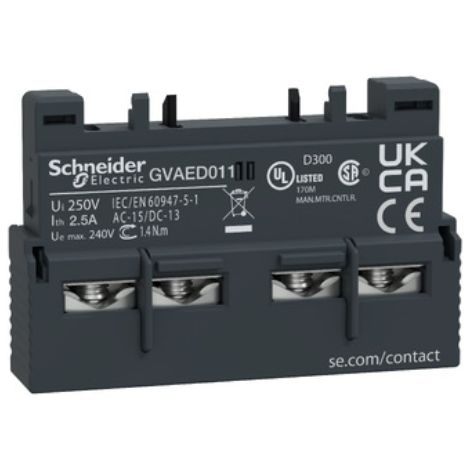 SCHNEIDER ELECTRIC BLOCK ADDITIF FRONTAL 1 NC 1 NO DEFAUT GVAED011 (1/2)