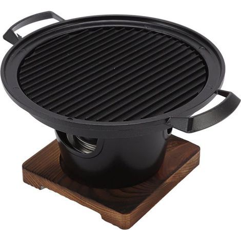 1 Tischgrill, tragbar, rauchfrei, antihaftbeschichtet, für den Innen- und Balkongebrauch, kompakter Heimgrill (1/5)