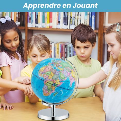Globe Terrestre 23 cm Globe Jour & Nuit Lumineux S’illumine avec la Carte des 88 Constellations Déco. de Bureau Ecole (1/2)