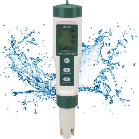 10-in-1 Lösungsanalysator: pH/TDS/EC/Salzgehalt/SG/ORP/Wasserstoffgehalt/Widerstand/Temperatur/Nährstoffe (Batterie nicht enthalten) (1/5)