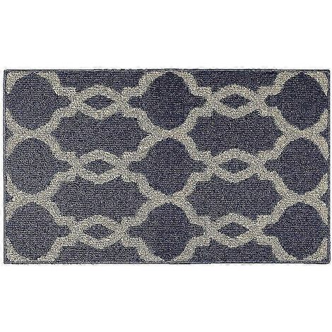 Tapis d'entrée intérieur antidérapant, tapis d'entrée doux, bleu marine (1/5)