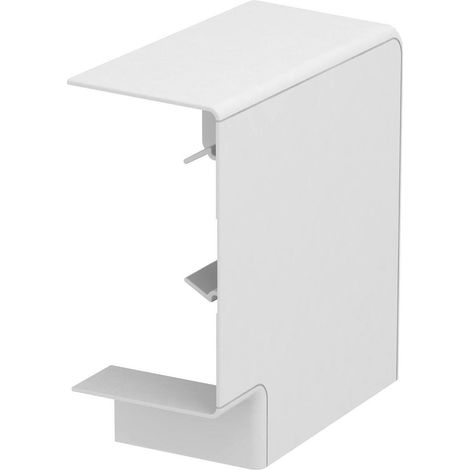 OBO Bettermann Pieza moldeada angular plana forma de caperuza 70x130mm policarbonato/acrilonitrilo-butadieno-estireno blanco puro RAL 9010, 6274420