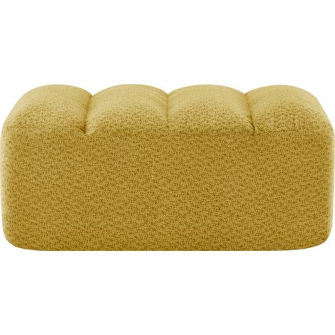 Pouf poggiapiedi modulare in pile bouclé giallo 104x61x45 cm MODENUIT (1/5)