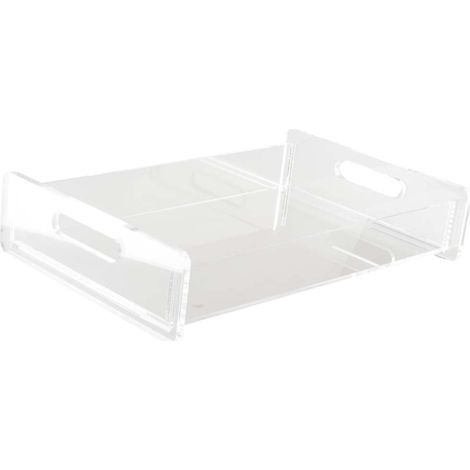 Plateau rectangulaire de service et présentation en acrylique transparent 39,5 x 25,3 cm - PANGIVO (1/3)