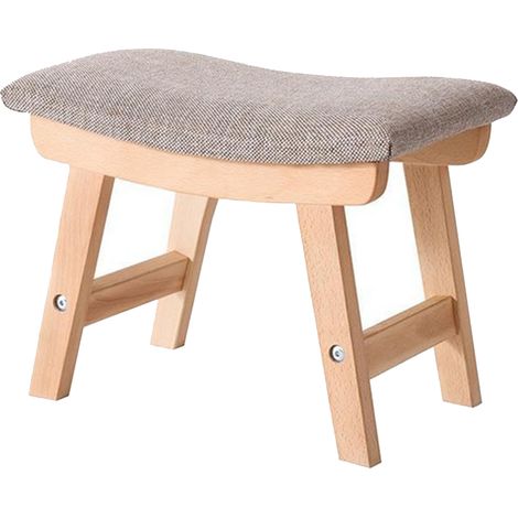 Tabouret Escabeau [Structure Bois Hêtre + Coussin Mousse] Tabouret d'appoint Escabeau Multifonction Livraison 5 unités (1/5)